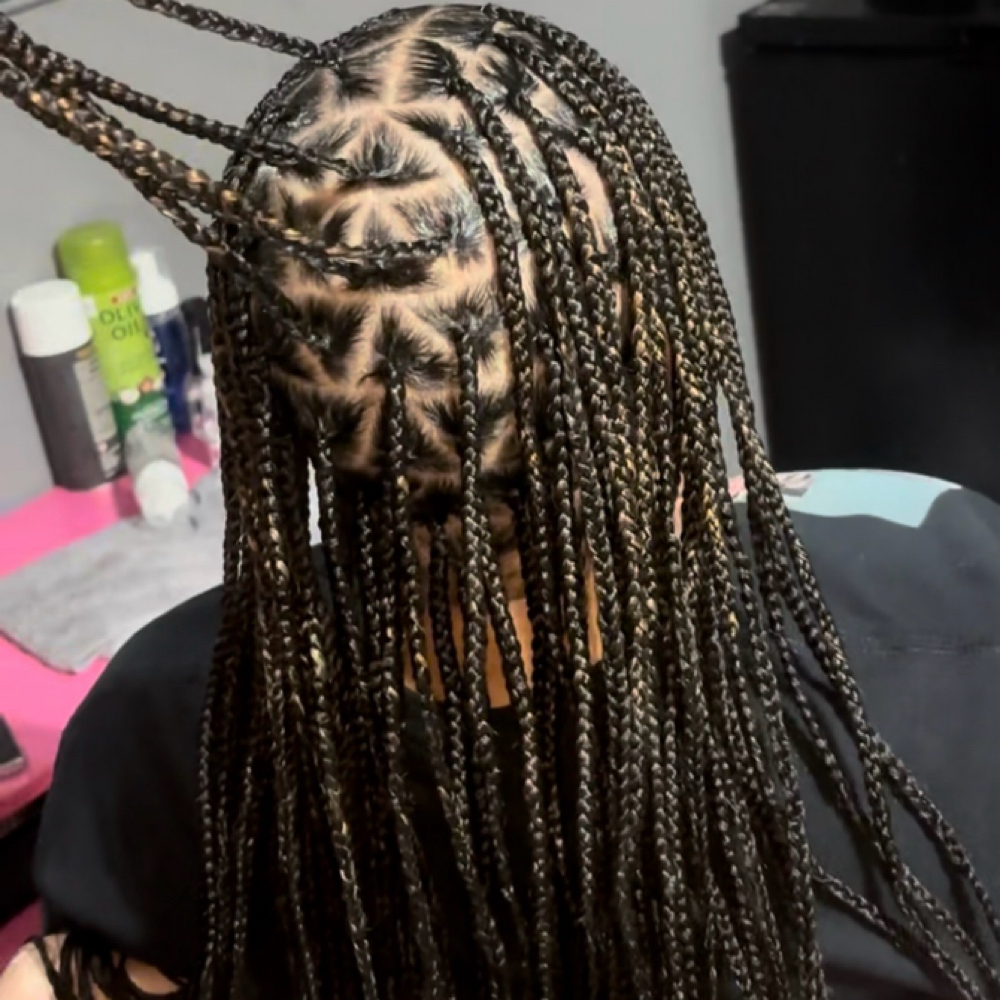 Medium Knotless Braids at BeautyBabeStylez in Houston, TX