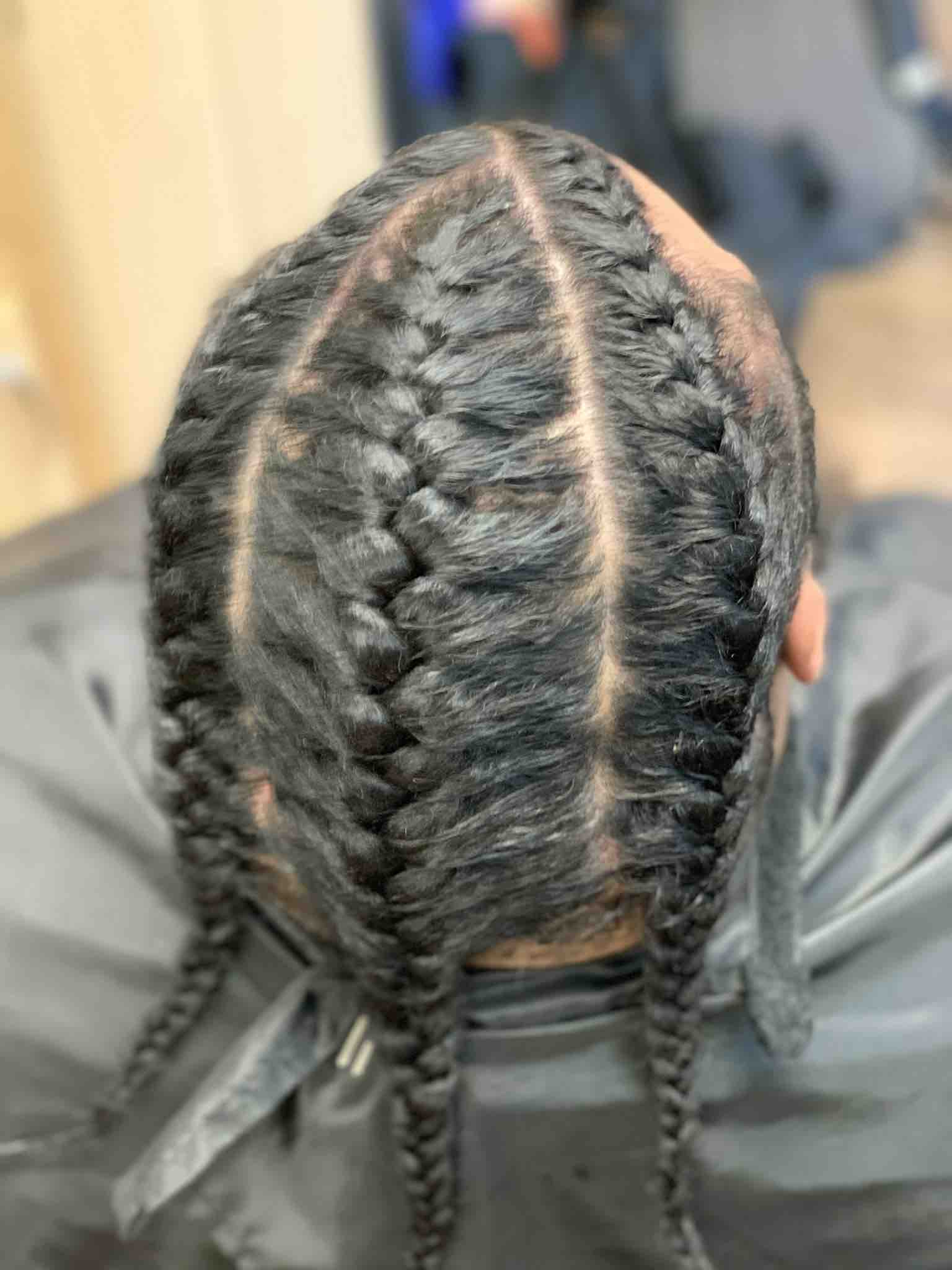 Male  3 cornrows