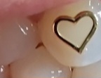 Gold Charm Tooth Gem 18k