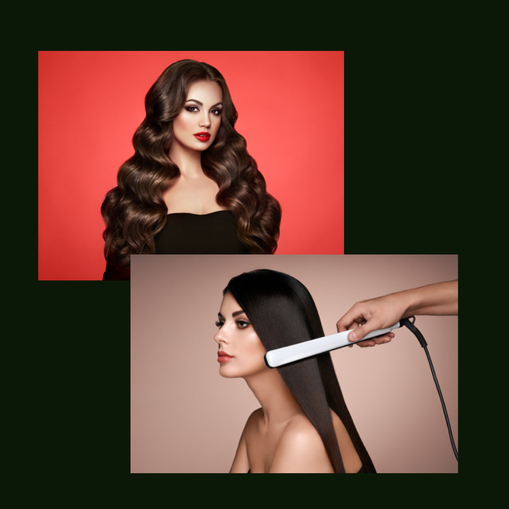 Blowdry With Hot Tool Styling