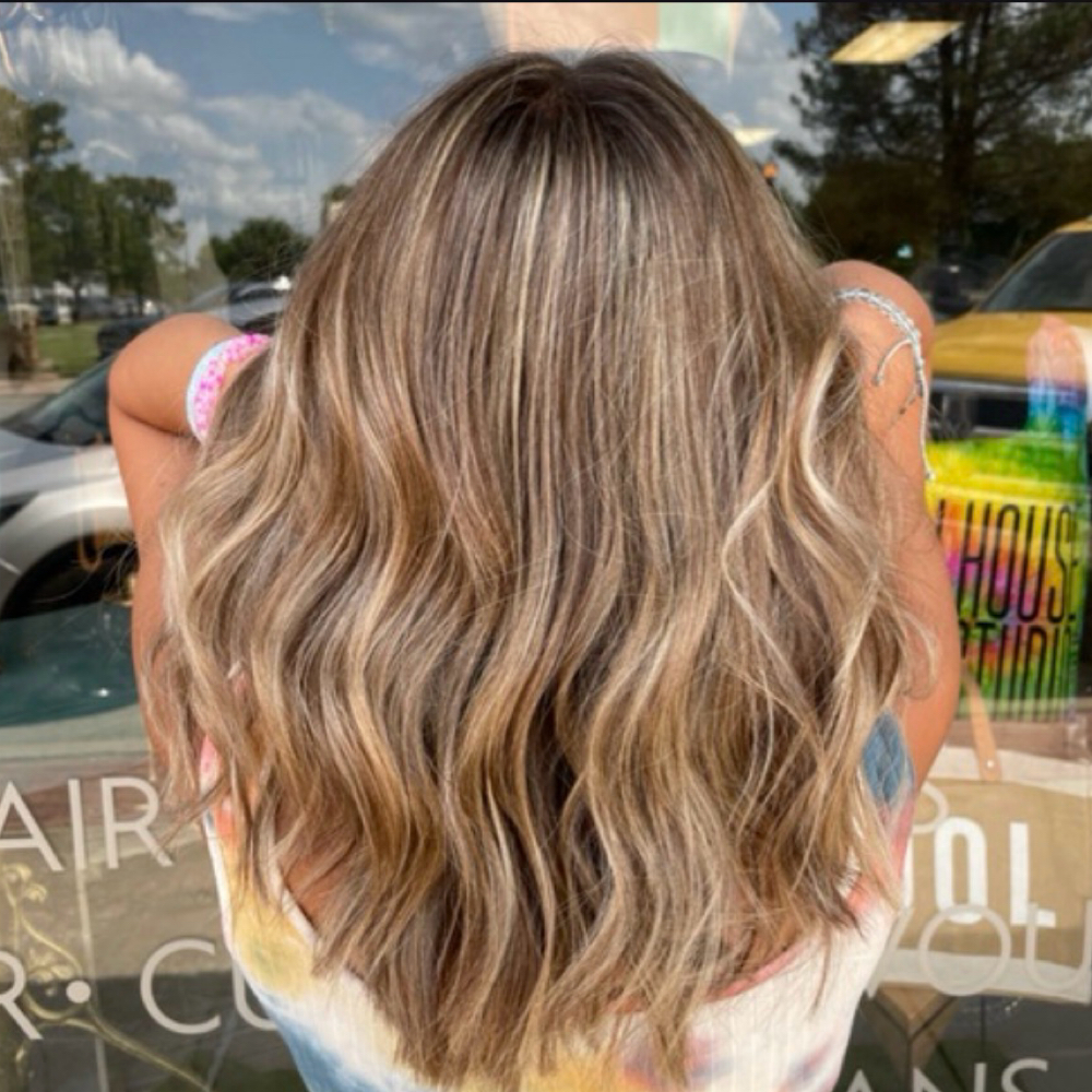Partial Hi lights ( Crown Area) at Dollhouse Leslie Jordan in Sanger, TX