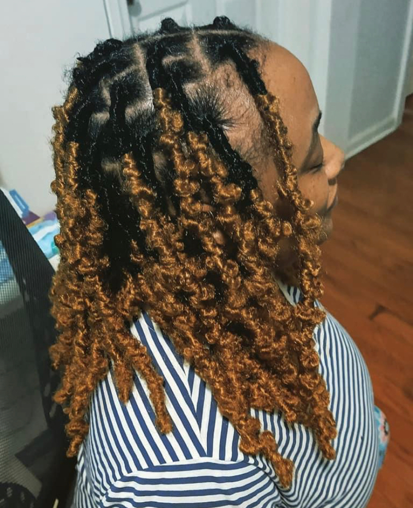 Shoulder length butterfly Locs