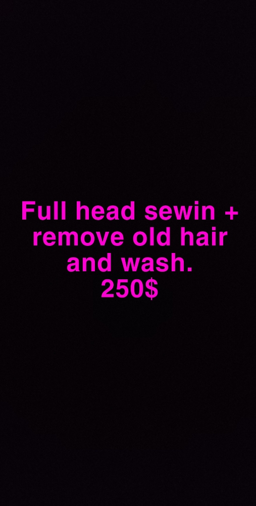 Full Sewin+Removal+Wash