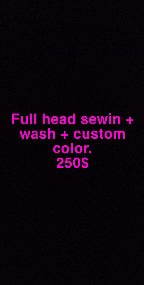 Full Sewin+Wash +Custom Color