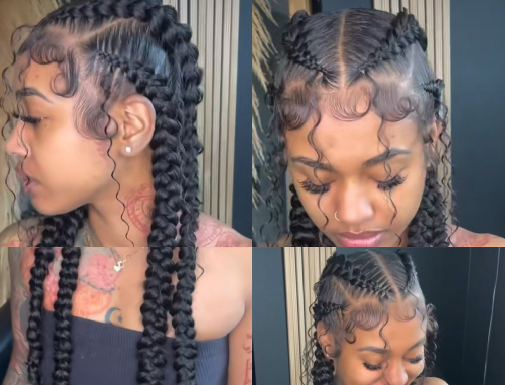 BUTTERFLY BRAIDS BUTT LENGTH