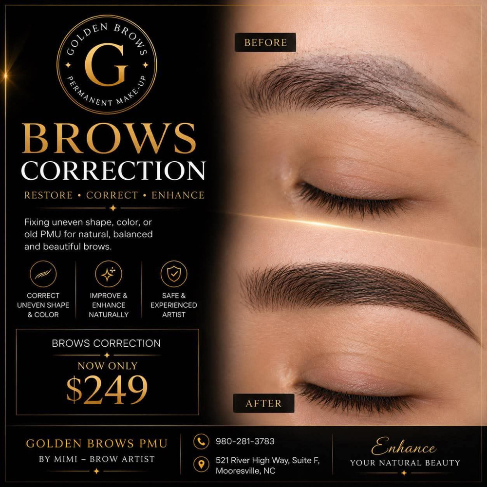 Color Correction at Golden Brows PMU in Moreville, NC