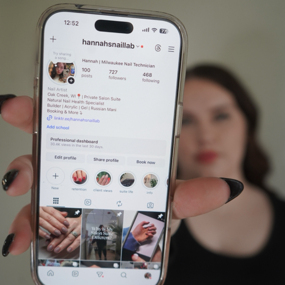 No Polish Manicure at Hannah’s Nail Lab in Oak Creek, WI