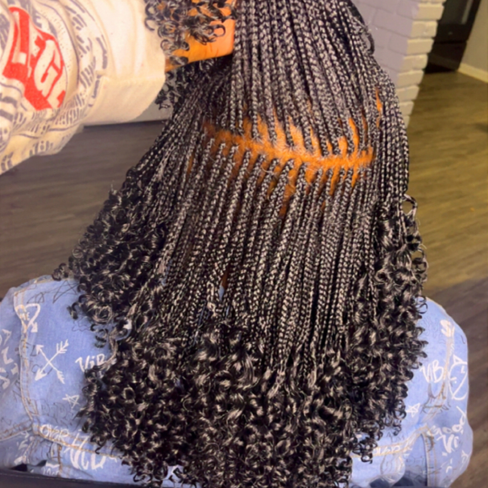 Short Micro Box Braids at E-Money Braidz in Memphis, TN