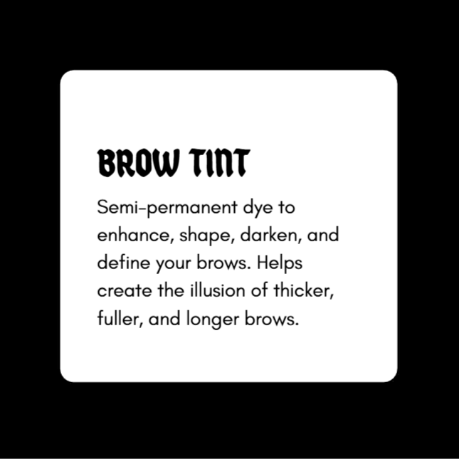Brow Tinting