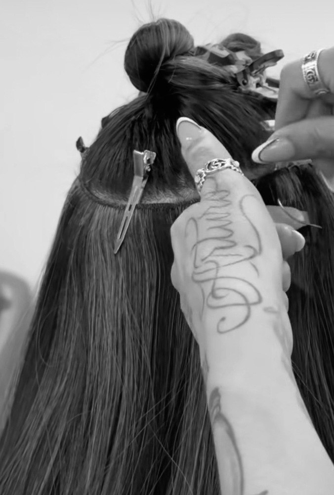 Weft Extension Install at Anaya Hair Design in La Quinta, CA