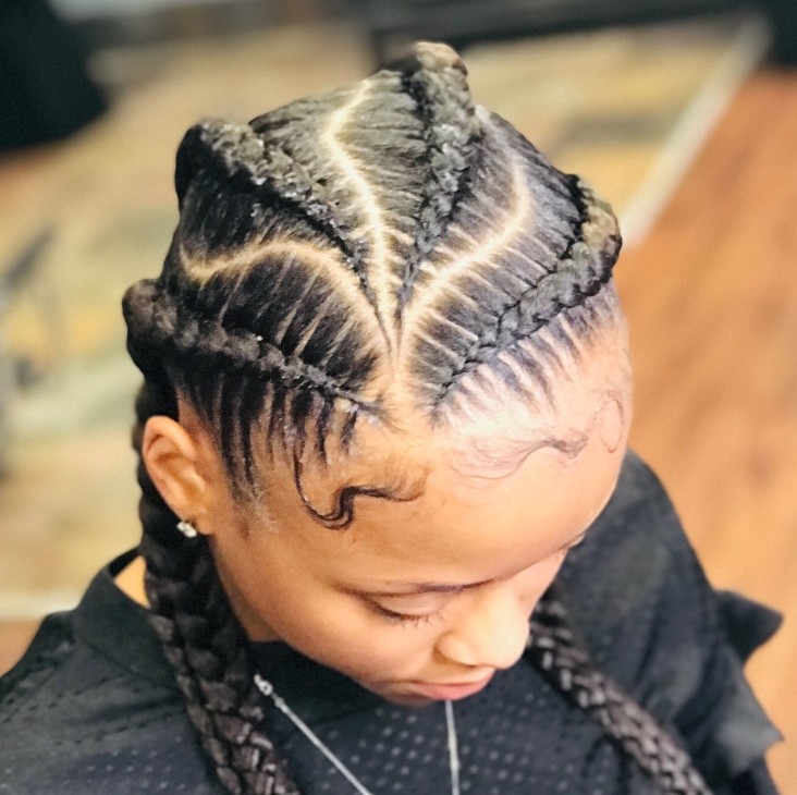 Kids Large Braids W Hair Added