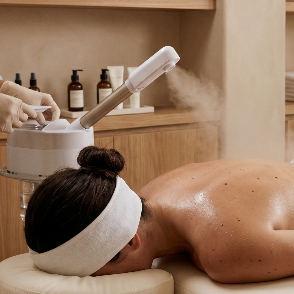 Back facial at DL Advanced Aesthetics By Diana Lopez in Brentwood, NY