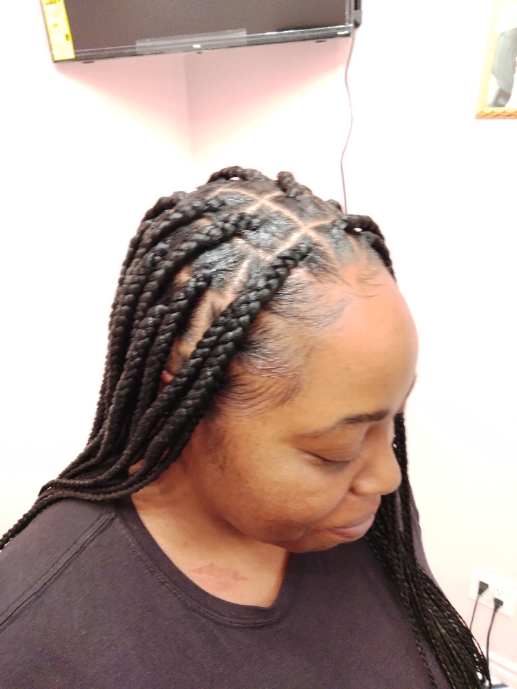 Large Knotless Braids