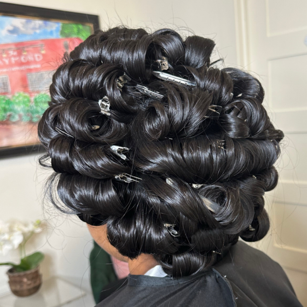 Pin Curl Finish at D. Jackson Hair Aesthetics in Hattiesburg, MS