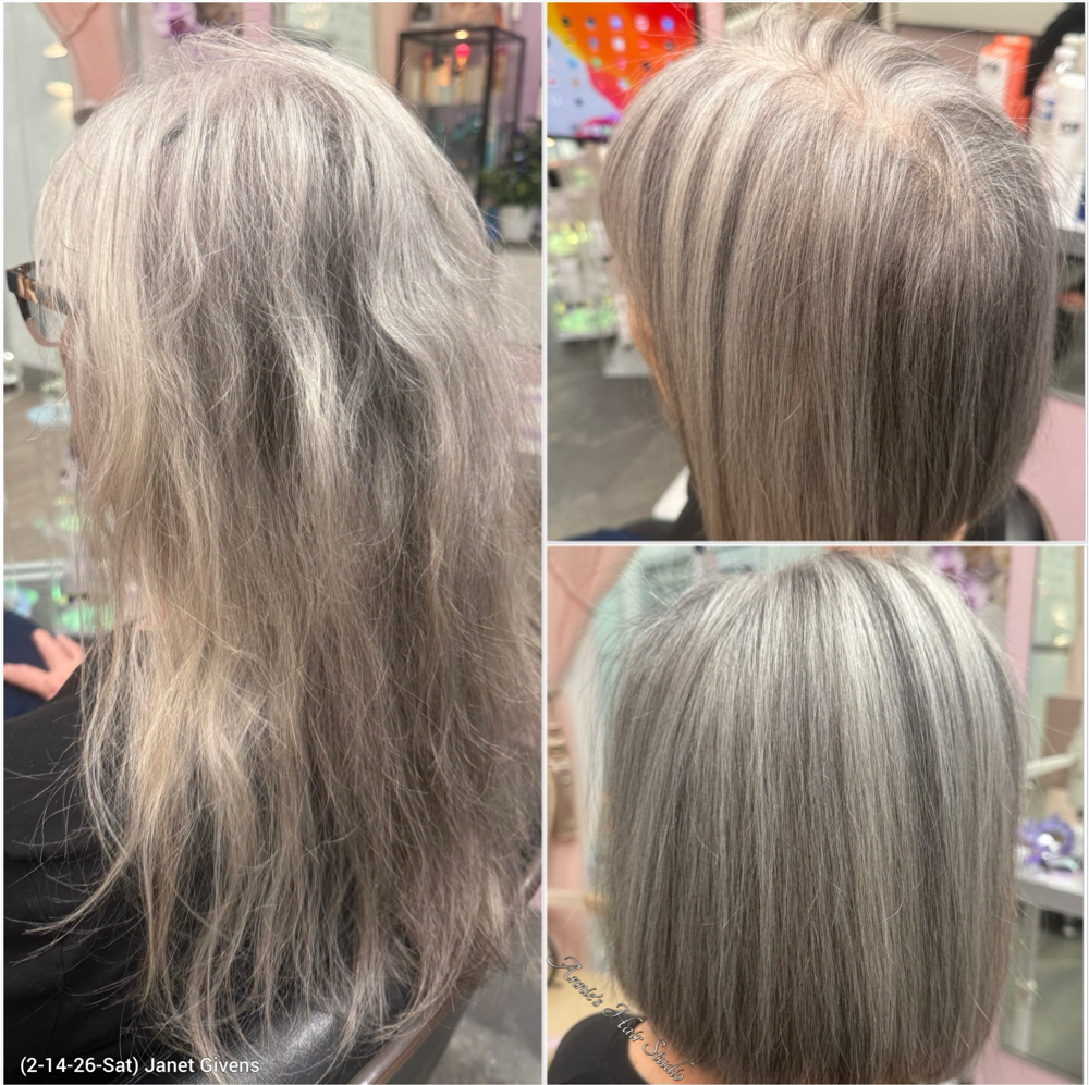 Baby Low Lights/Shoulder  Length at Annie's Hair Studio in 91016