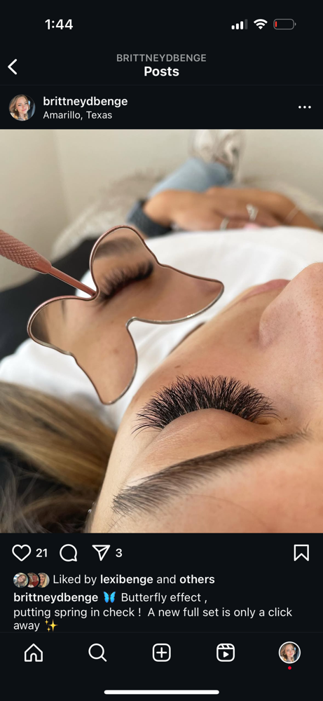Lash Fill at Lashes By B in Minco, OK