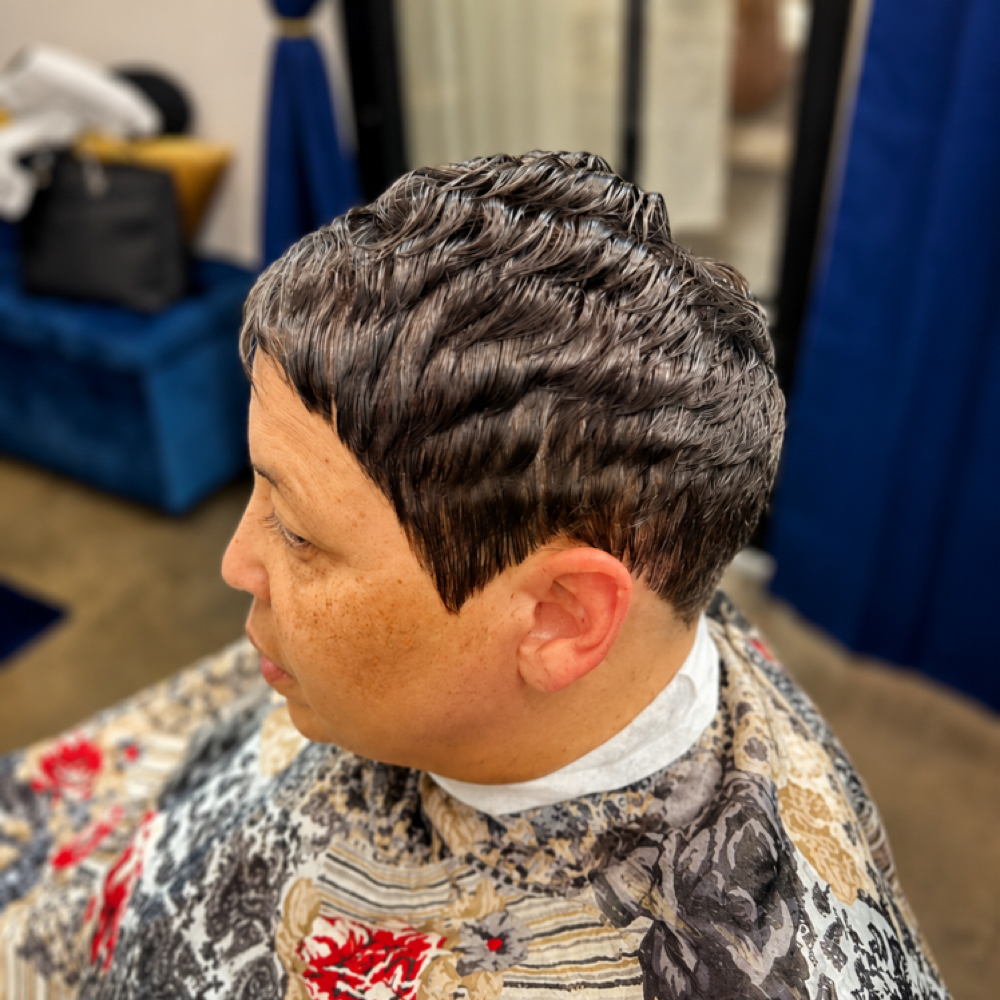 Pixie Reshape + Shampoo & Style — $ at Rhonda's Diamond Dust Beauty Lounge in Temecula, CA