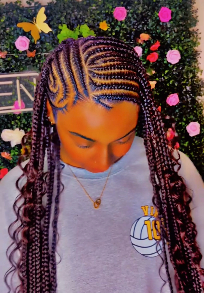 Fulani Braids (smedium Knotless) at Nays Beauty Parlor in Warrensbug, MO
