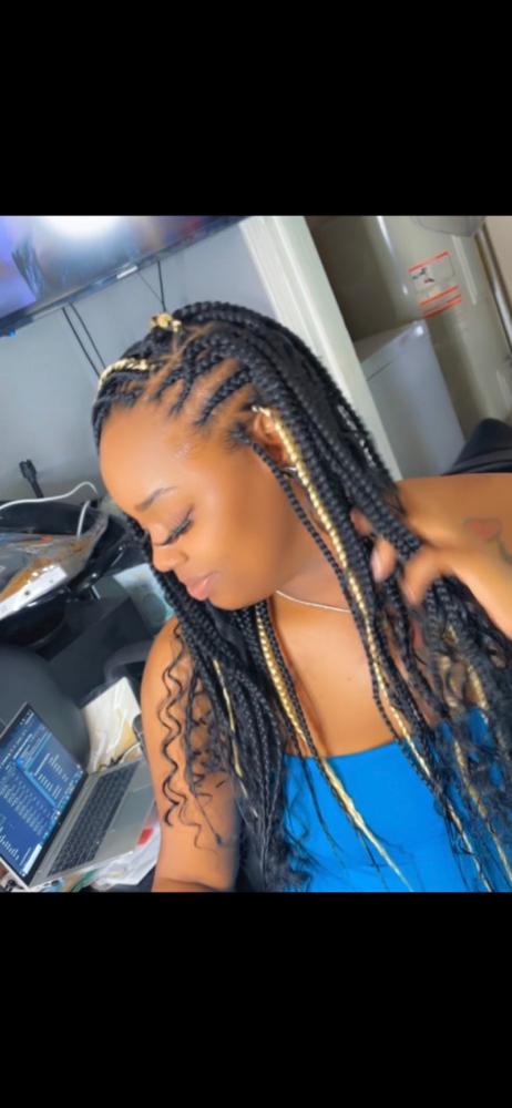 Fulani Knotless at Unique’ Creationz by Jhene’ in Jacksonville, AR