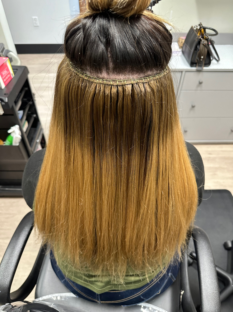 Sew-in Weft Extensions Per Row