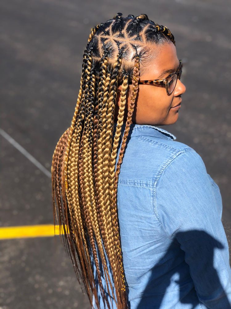 Large Knotless Braids