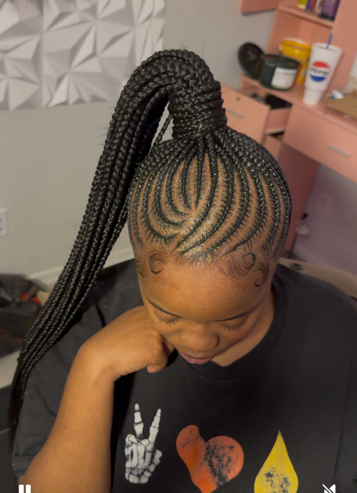 Small Feed In Ponytail