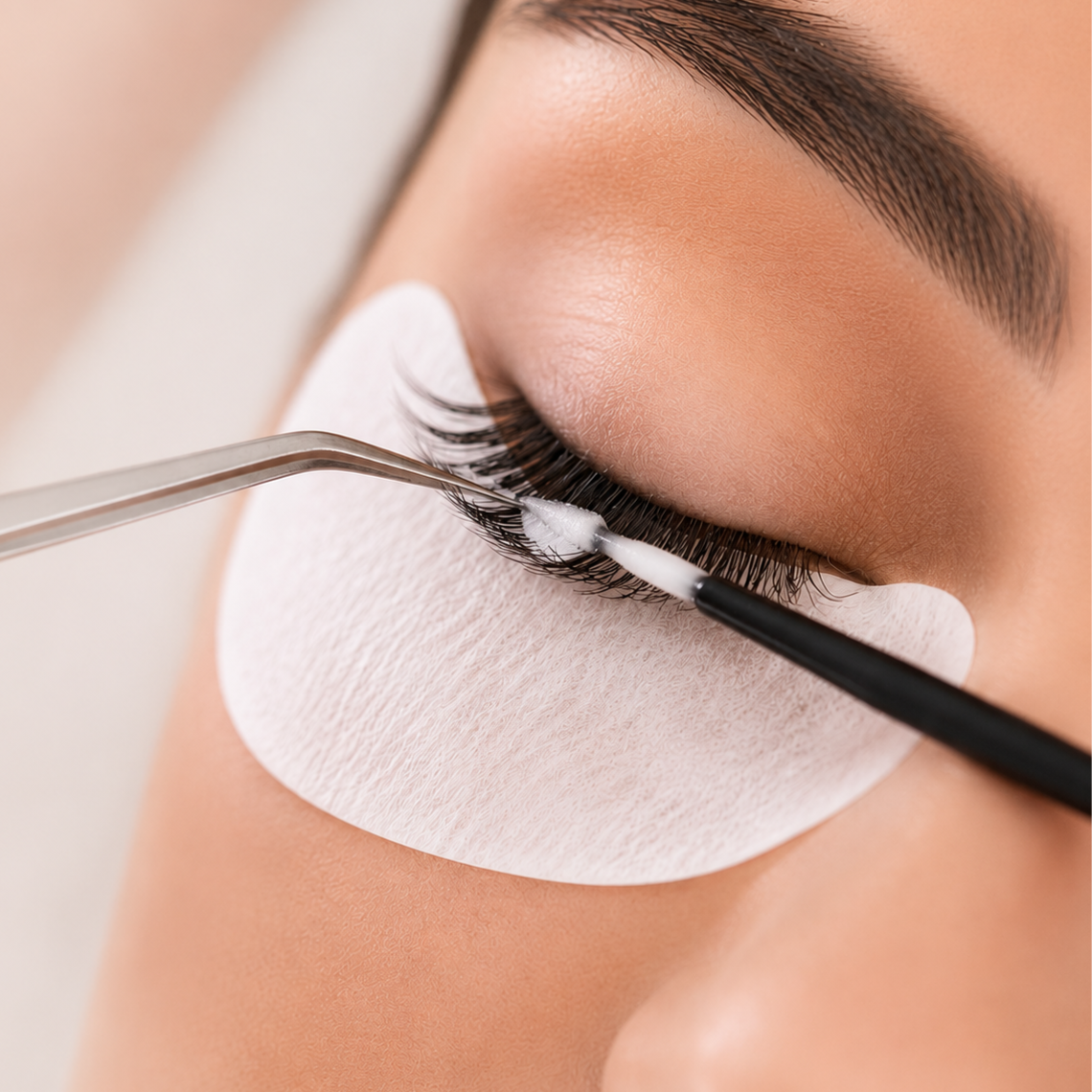 Lash extension removal at Lashmor Studio in Anaheim, CA
