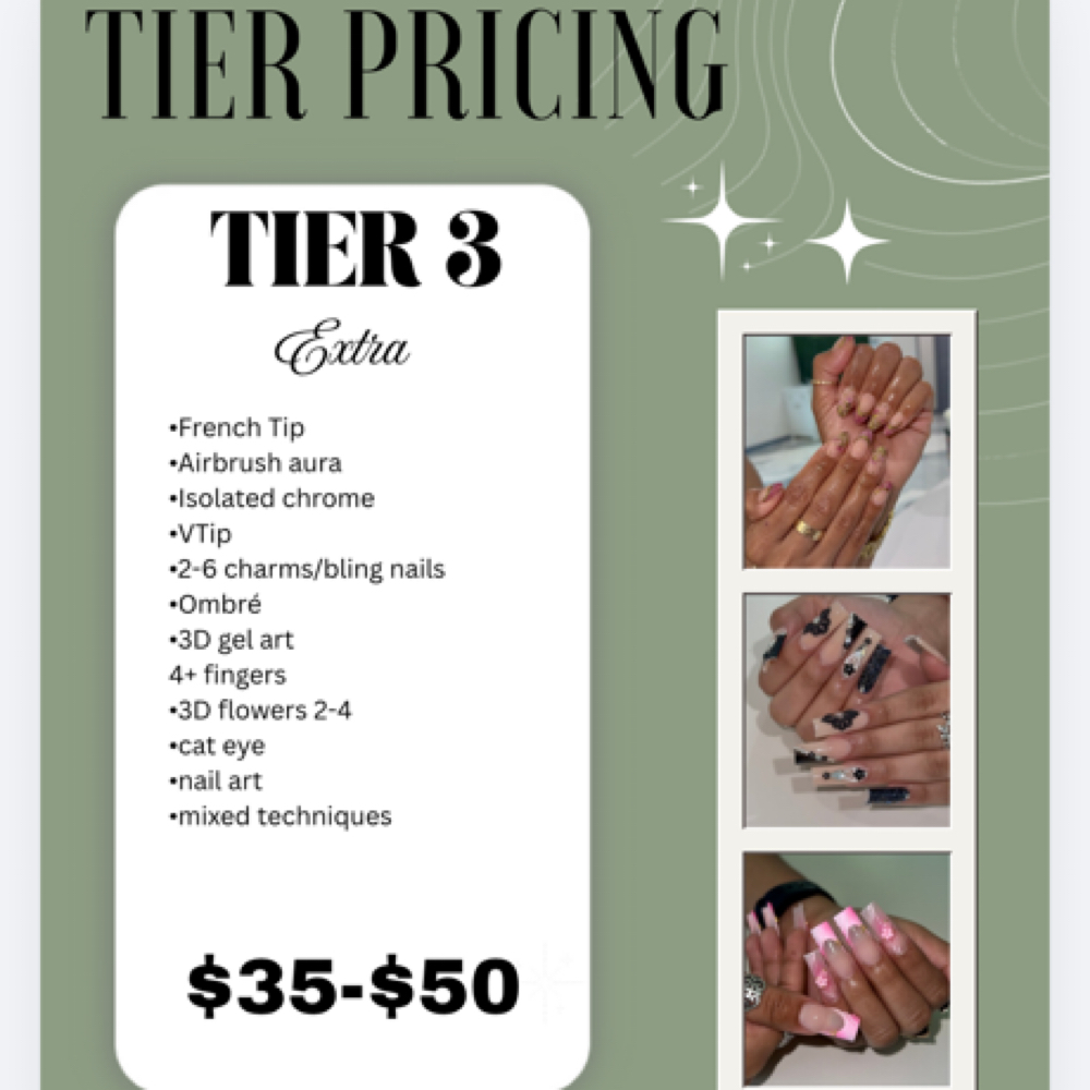 TIER 3 at Nailed By Steph in Tyler, TX