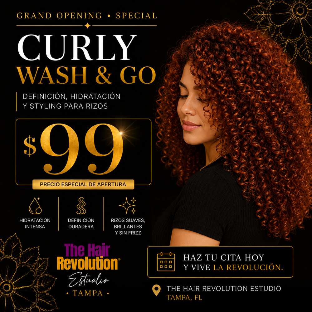 Curly Wash & Go at Hair Revolution Estudio Academy in Tampa, FL