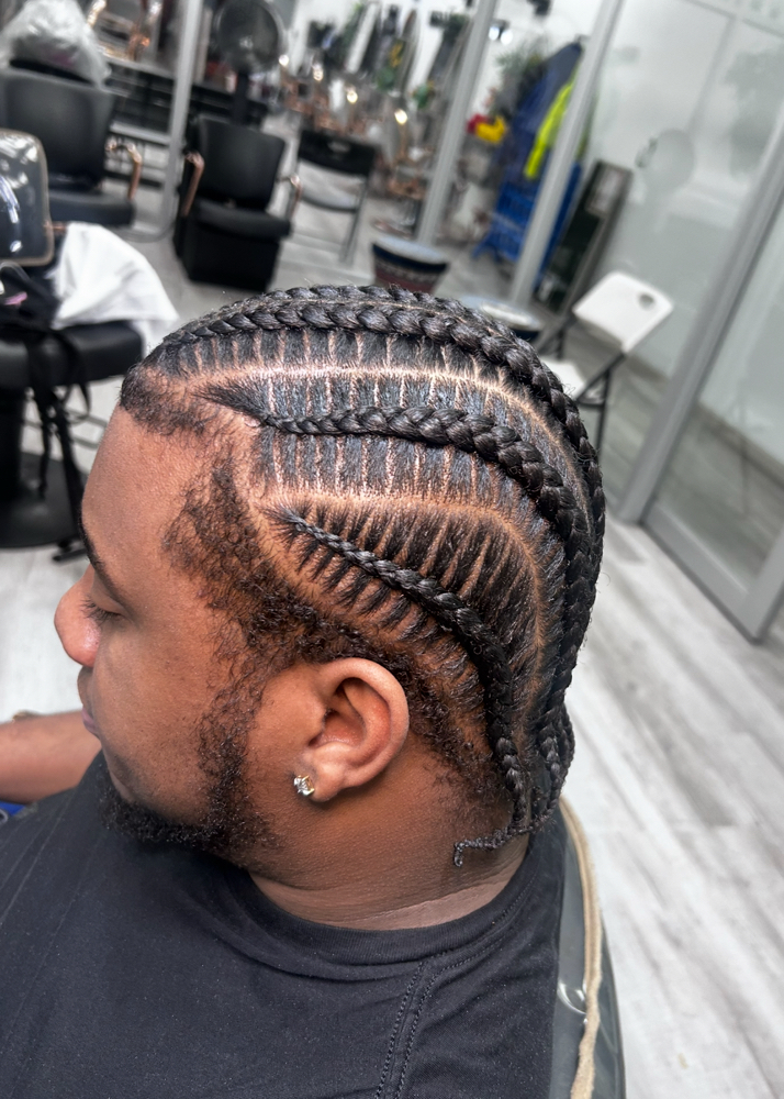 Straight Back Stitch – 5–6 Braids