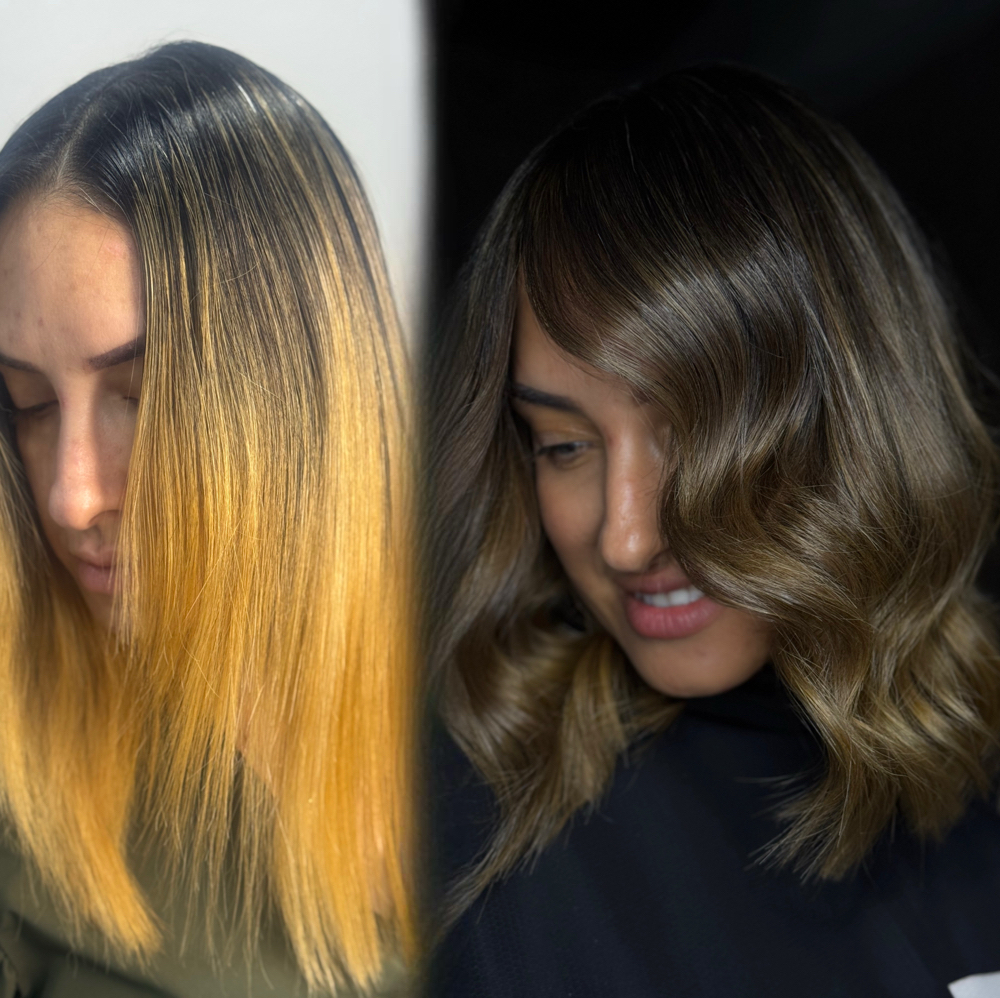 Reverse Balayage at Hair Revolution Estudio Academy in Tampa, FL