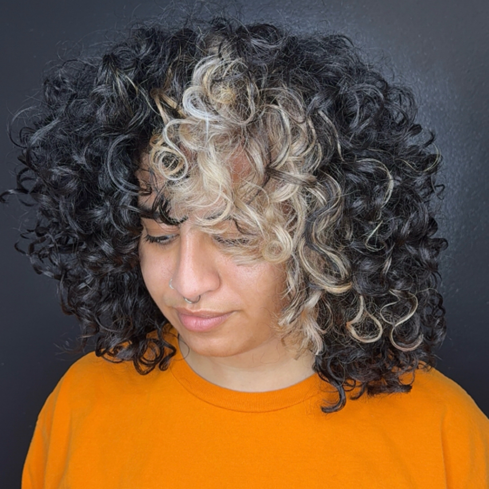 Money Piece/ Skunk Stripe at CurlVida Salon in Prospect, KY