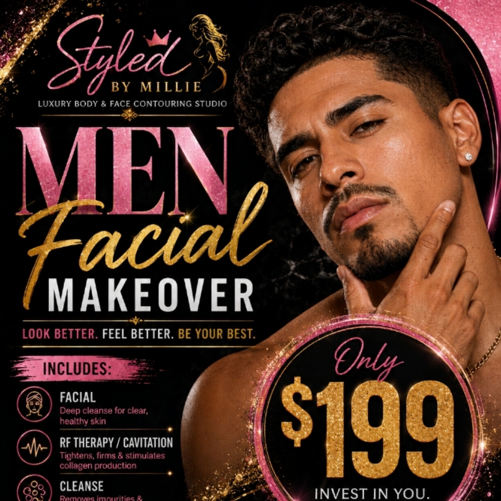 Men Facial Makeover 💫 at Styled By Millie in Arlington, TX