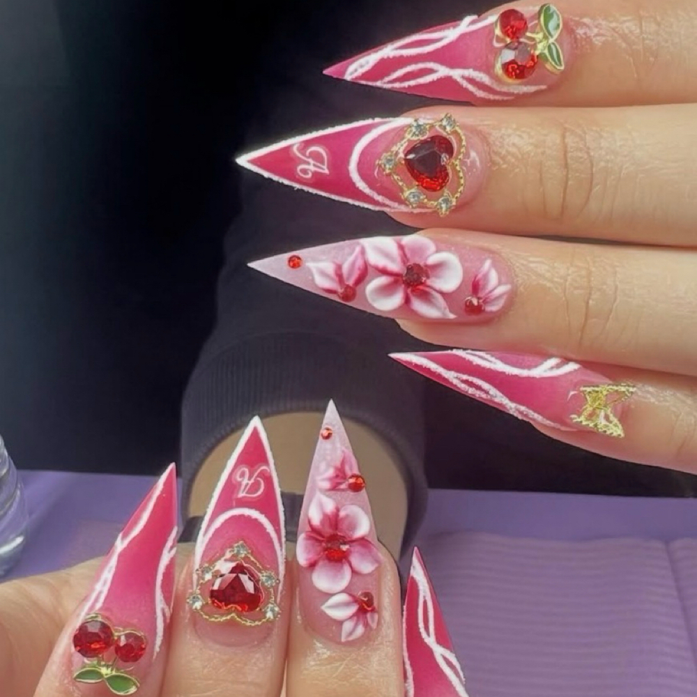 Long Acrylic Nails at P.S. Beauty in Dekalb, IL