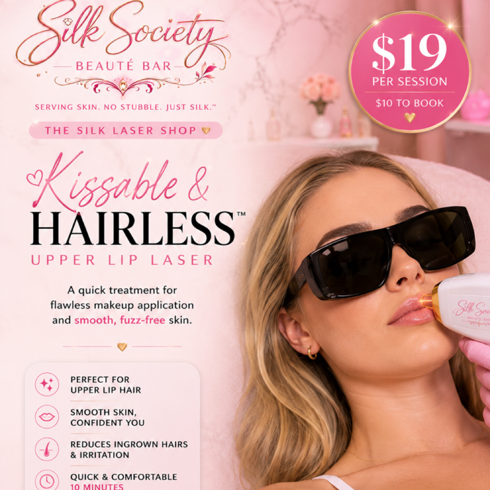 💋 Kissable & Hairless™ Upper Lip at Silk Society Beauty Bar in Houston, TX