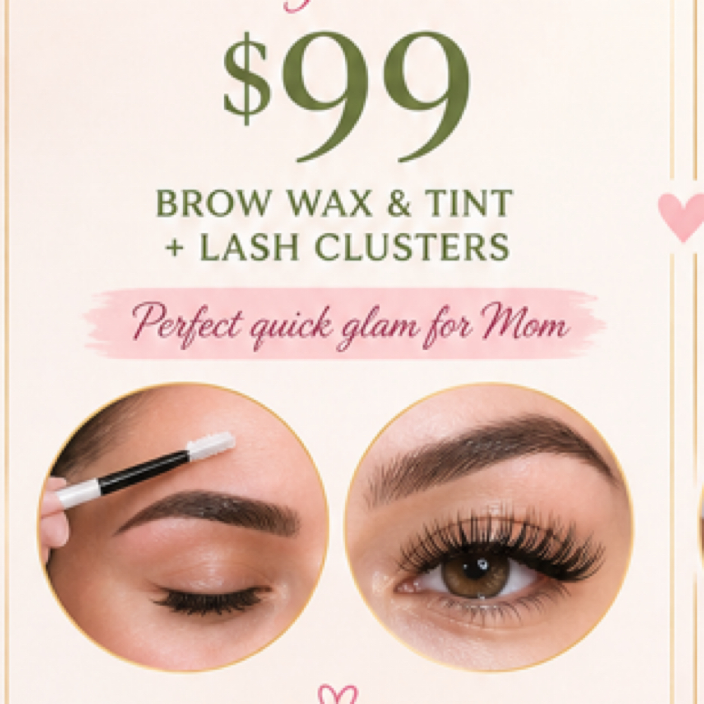 EyeLash Cluster + Brow Wax & Tint at POLISHED LIFESTYLES in East Point, GA
