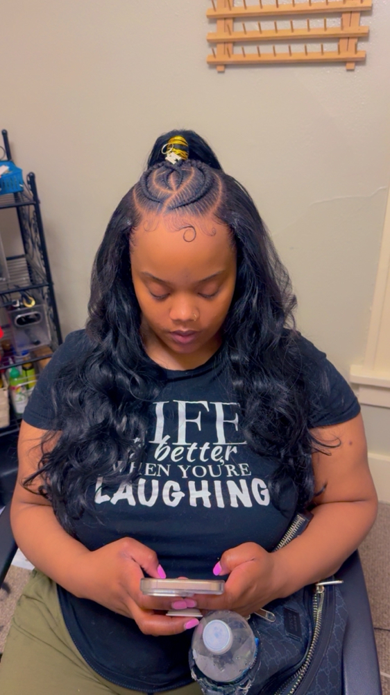 Half Up Half Down Sew In