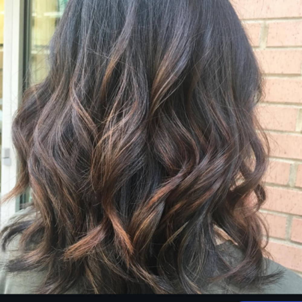 HALF HEAD HIGHLIGHTS/HAND PAINTING