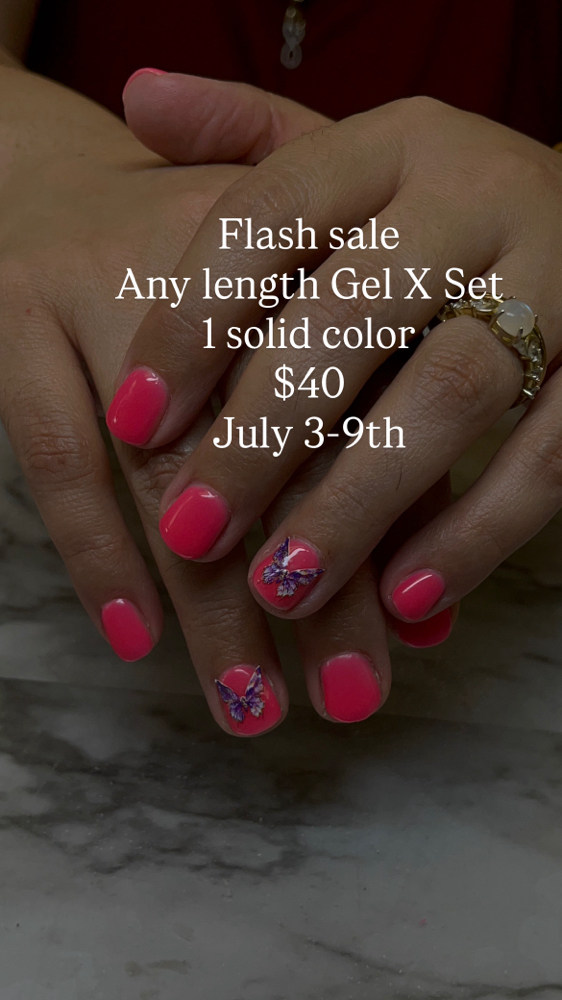 $40 Any Length Solid Gel X Set