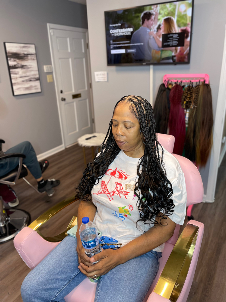 French Curl Braids- medium at Tressé by Asholyn in Martinez, GA