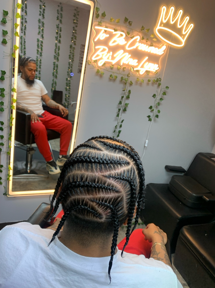 10 Cornrows & Up Natural Hair at To Be Crowned By Nina Lynn in Emmaus, PA