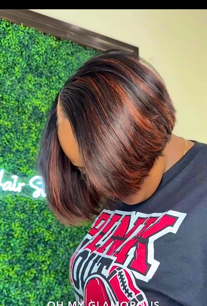 Closure Install Short, Layered Bob