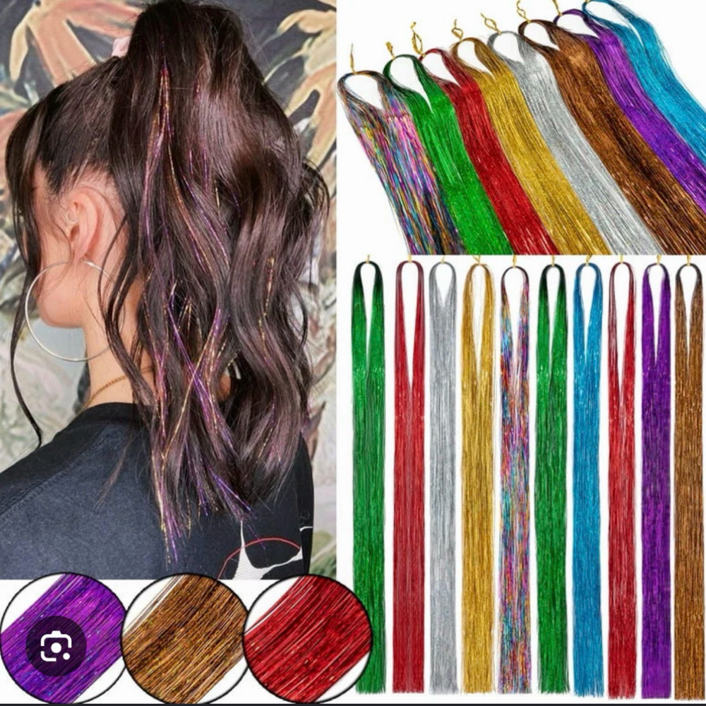 Hair Tinsel at The Perfect Strand in Rancho Mirage, CA
