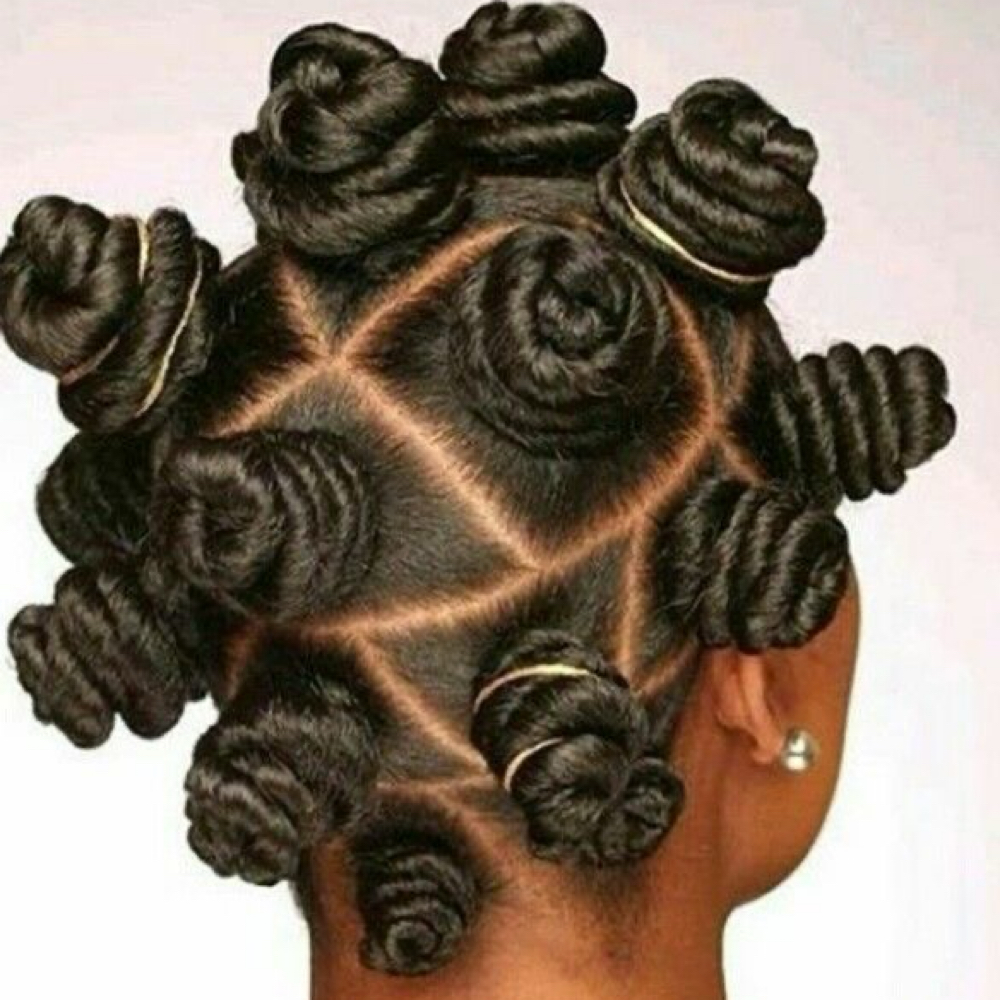 Signature Bantu Knot Set at Flair Beauty in Houston, TX