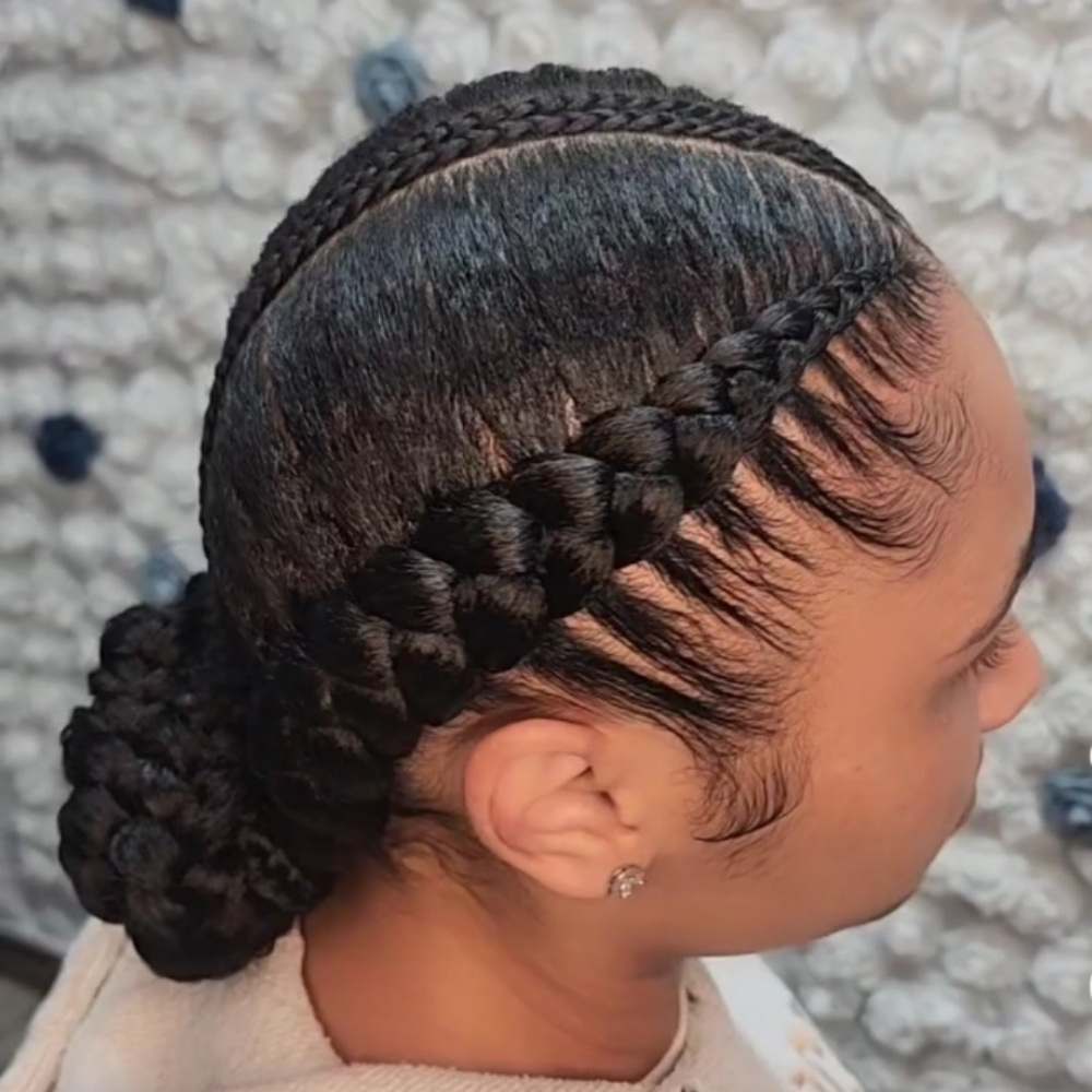 2 Feed-in Stitch Braids at The Braid Lounge in Burlington, NC