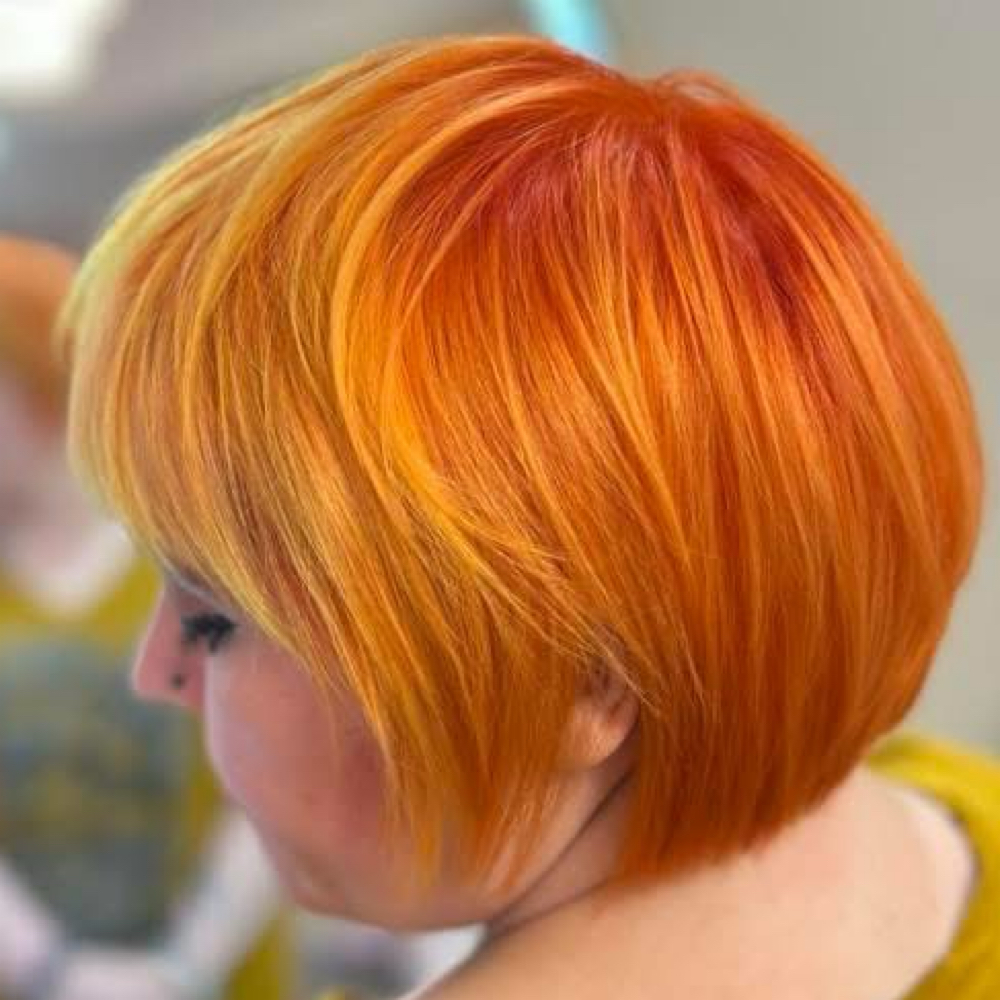 Vivid color Re-touch- Very Short at To Dye For By Stefanie in Victoria, TX