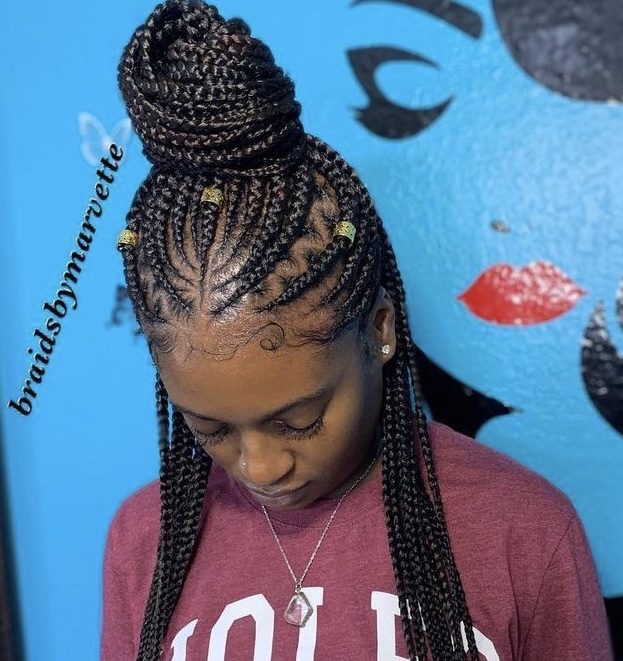 Regular Knotless Tribal Braids