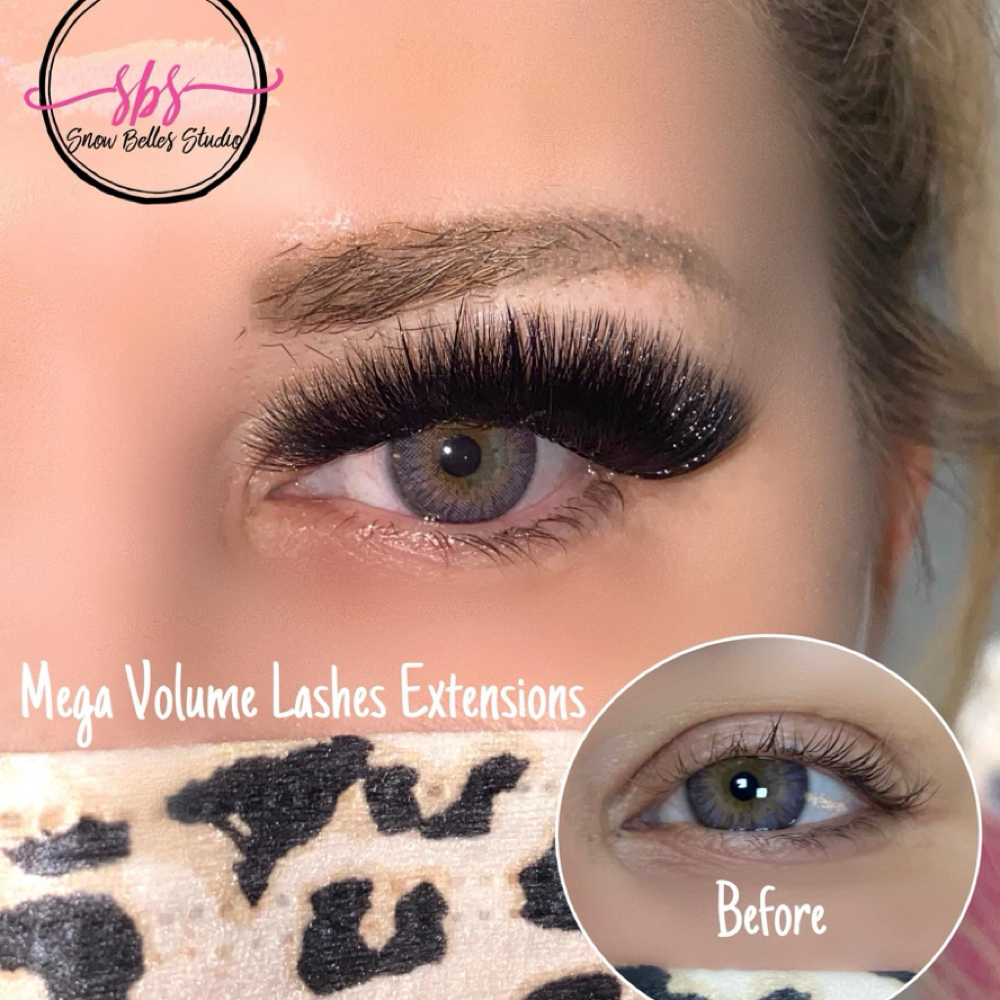 Mega Volume Lashes Extensions at Snow Belles Studio-Luxury Beauty in Round Rock, TX