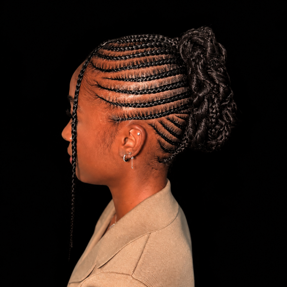 Luxury Cornrow Updo at Thairapy Collection in Washington, DC