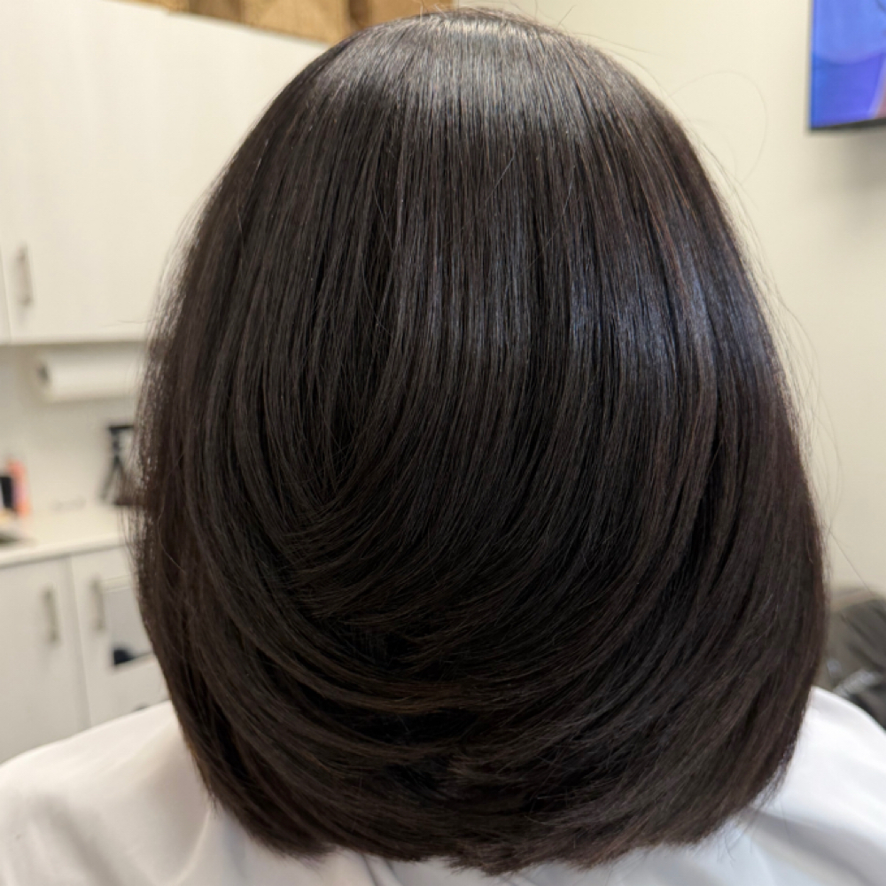 NATURAL BLOWOUT & CURL at Jeanie Styles Hair Studio in East Walpole, MA